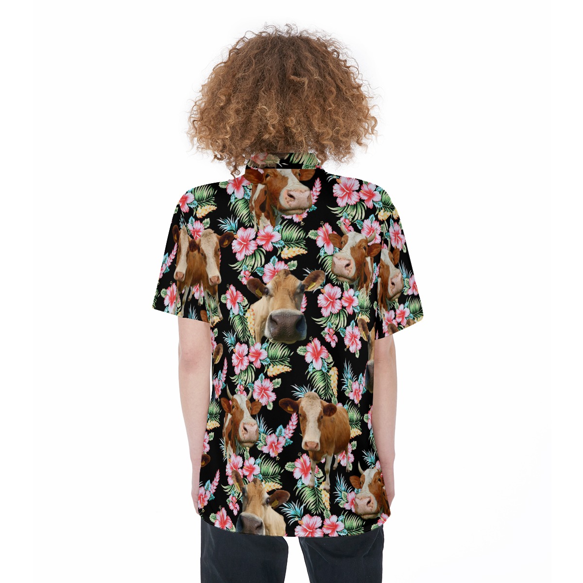 Funny Cow Hawaiian Shirt For Women