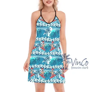 Cool Santa Christmas Hawaiian Dress For Women