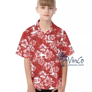 Surfing Shirt Set For Kids | Summer Hawaiian Outfit
