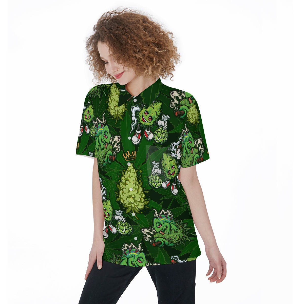 Weed Aloha Shirt For Women - variant image 1