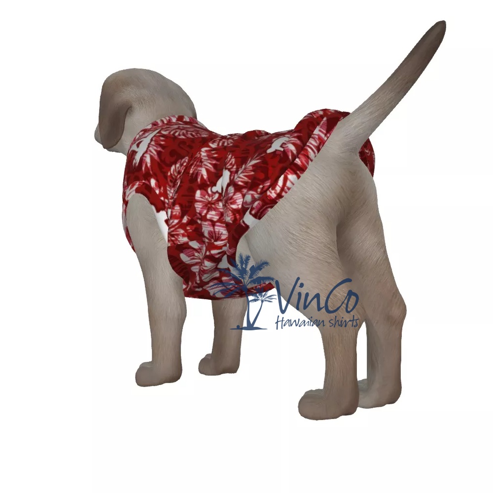 Red Surfing Beach Tank Top For Dogs