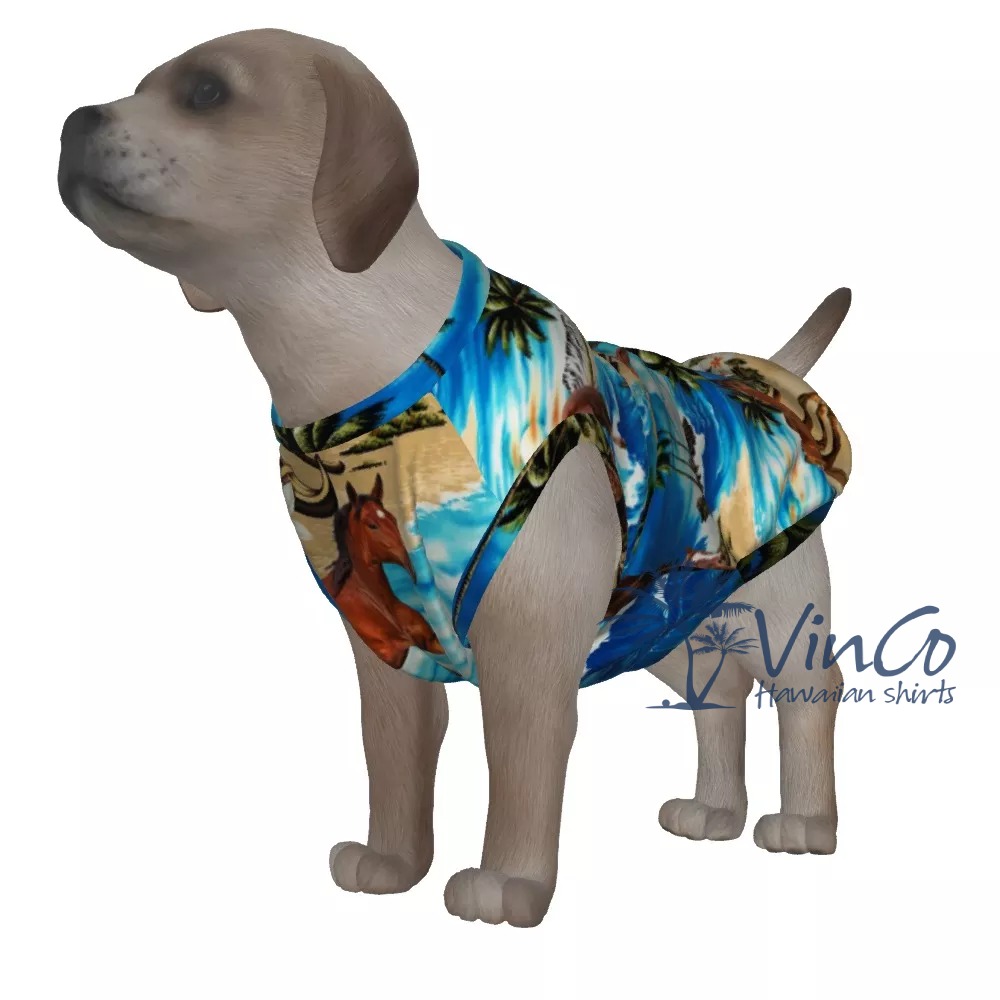 Horse Pattern Beach Tank Top For Dogs