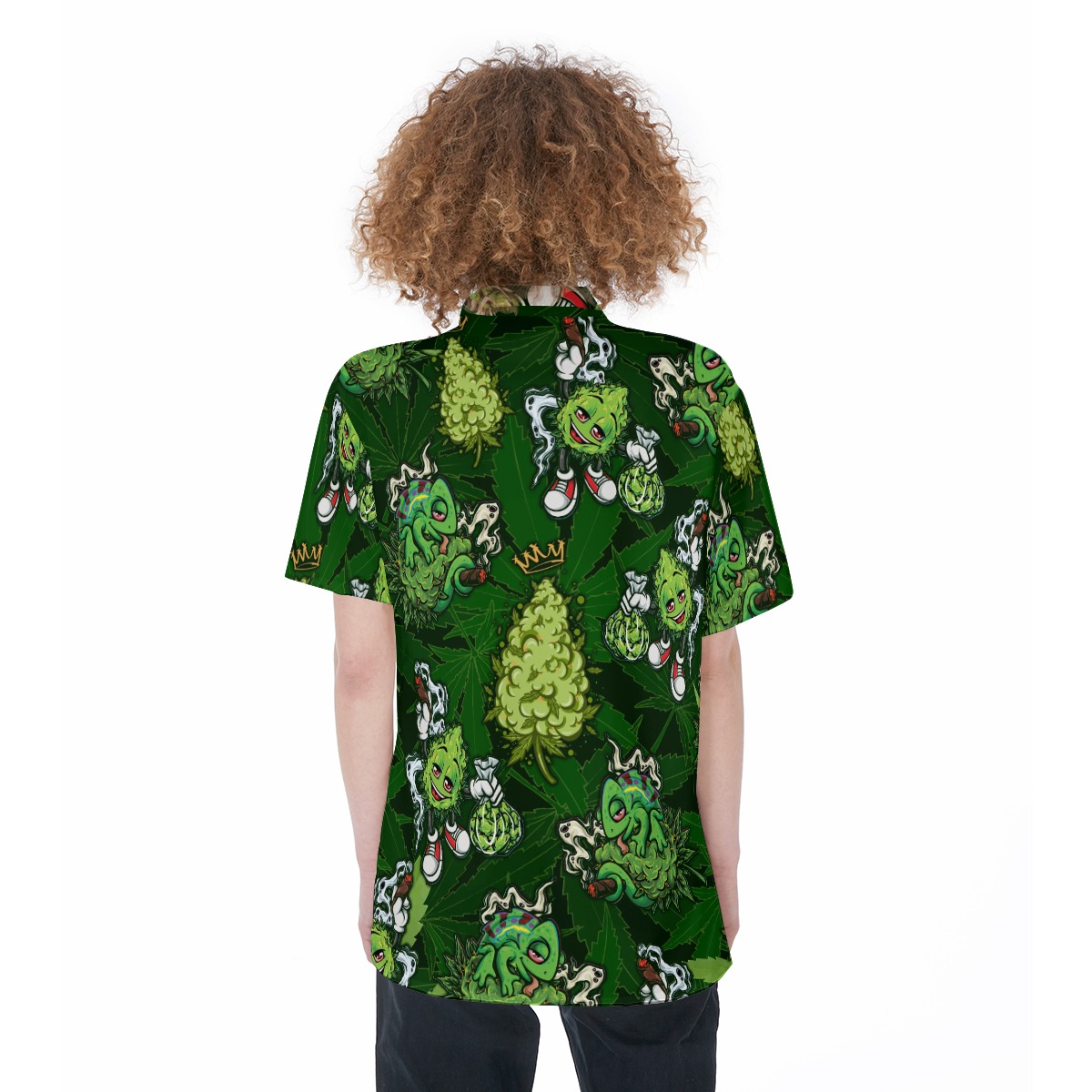 Weed Aloha Shirt For Women