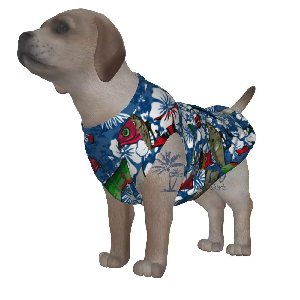 Funny Fishing Aloha Dog Shirt Matching With Owner