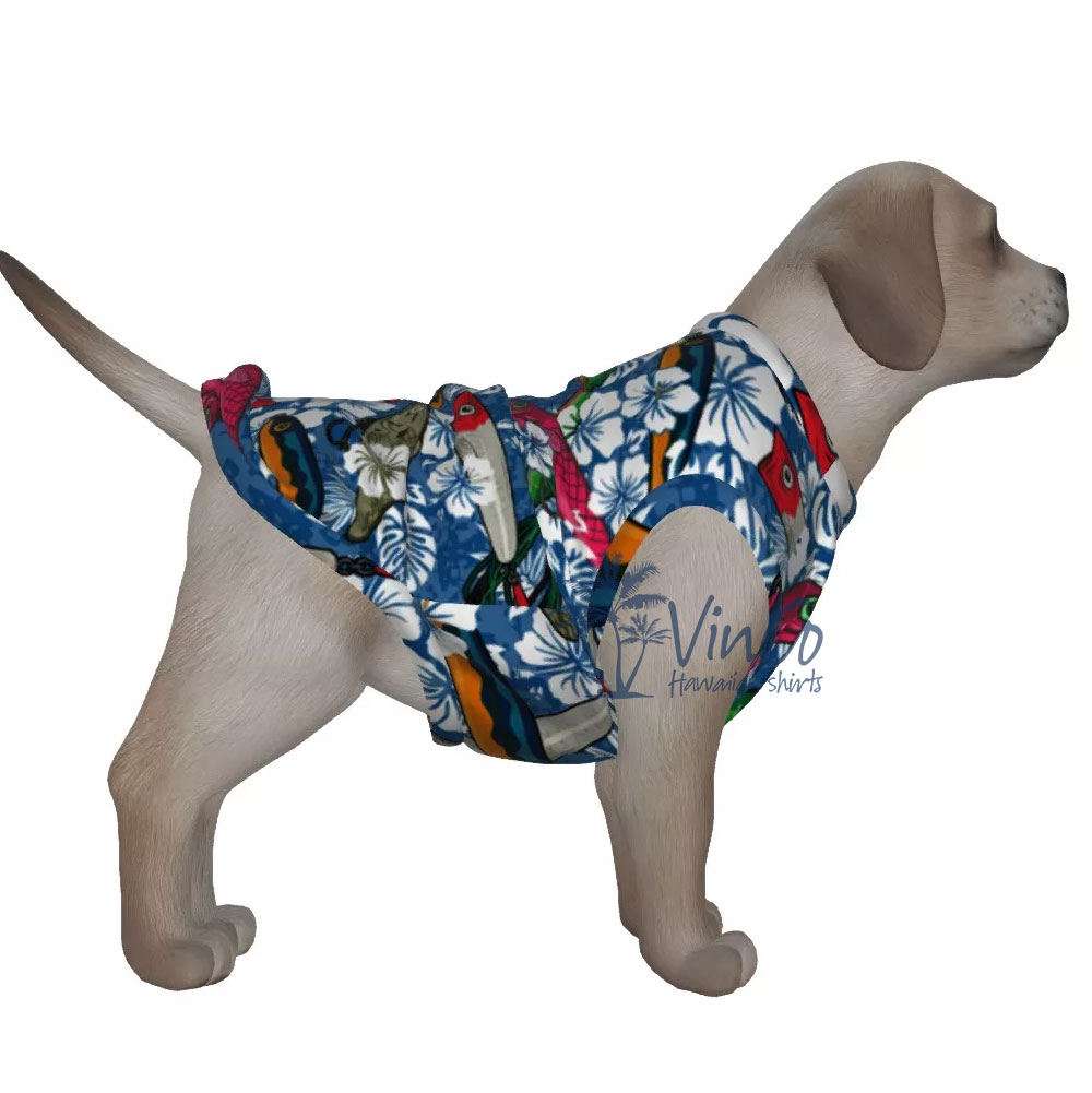 Funny Fishing Aloha Dog Shirt Matching With Owner