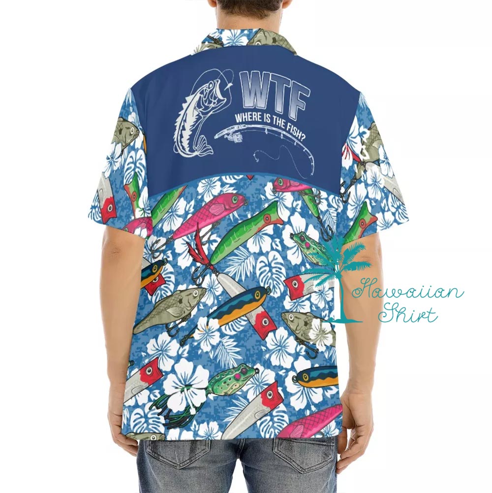 Funny Where Is The Fish Hawaiian Shirt For Men