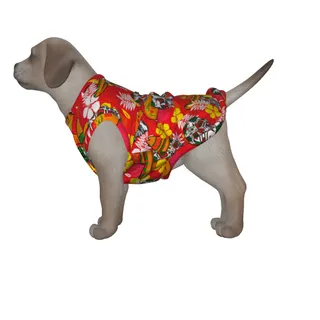 Best Tropical Skull Red Dog Hawaiian Shirt