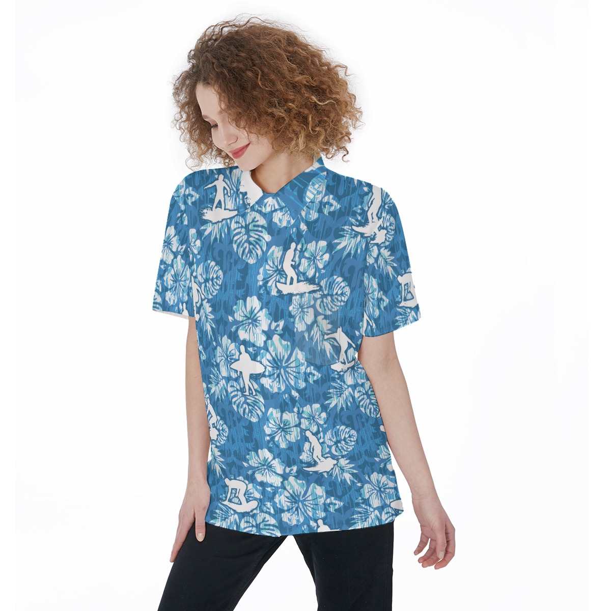 Surfing Hawaiian Shirt For Women