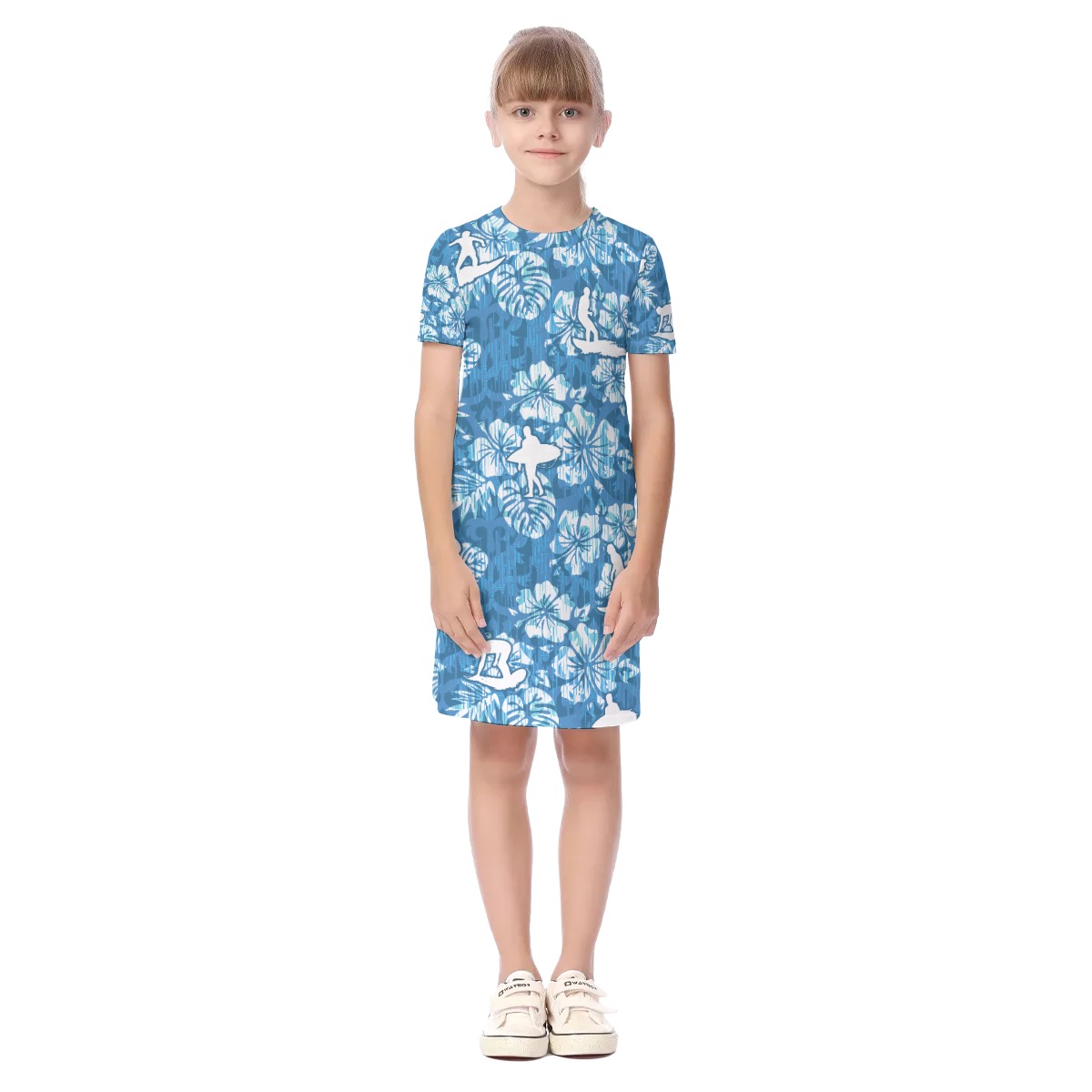 Blue Surfing Hawaii Dress For Kids - variant image 1