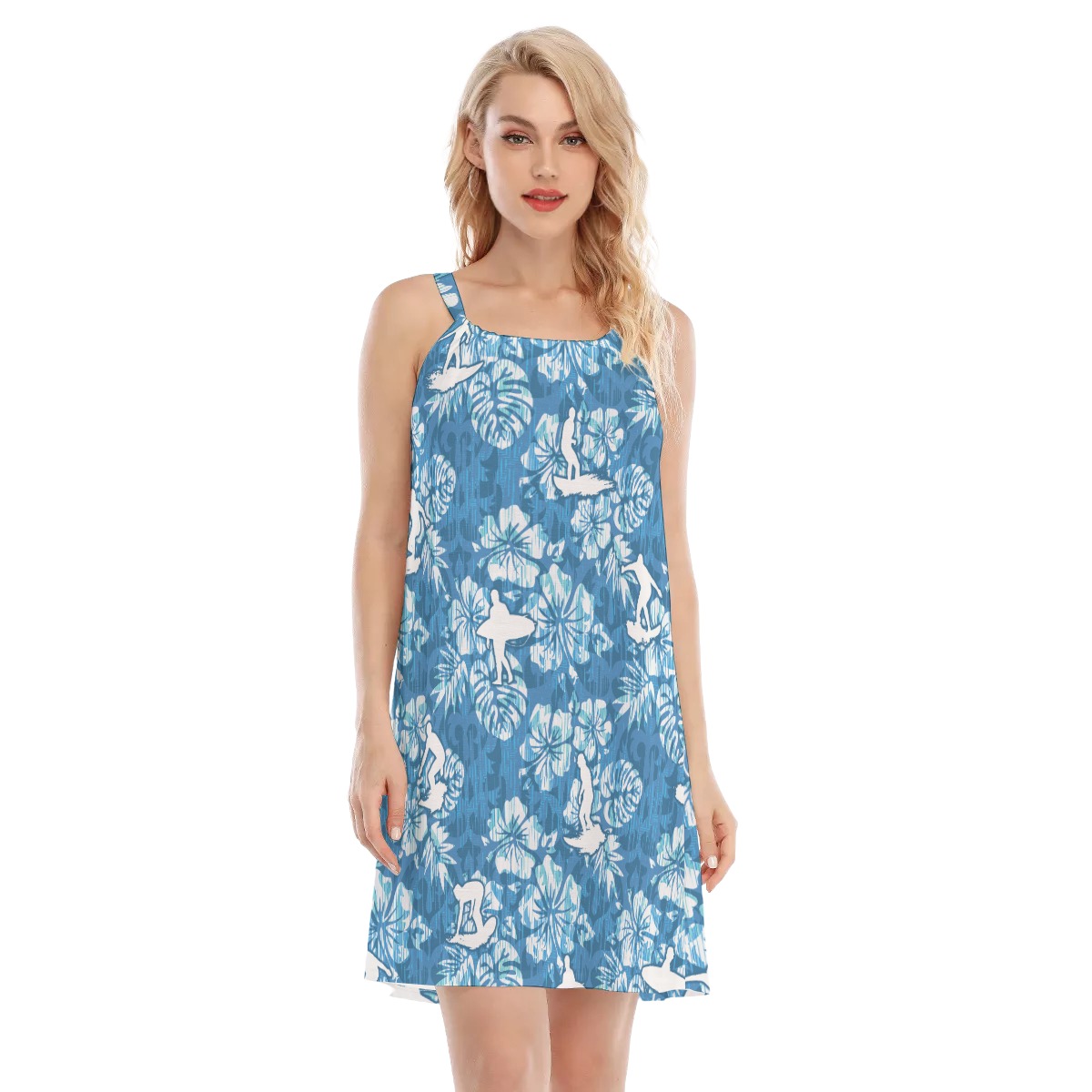 Blue Surfing Aloha Dress For Women - variant image 1