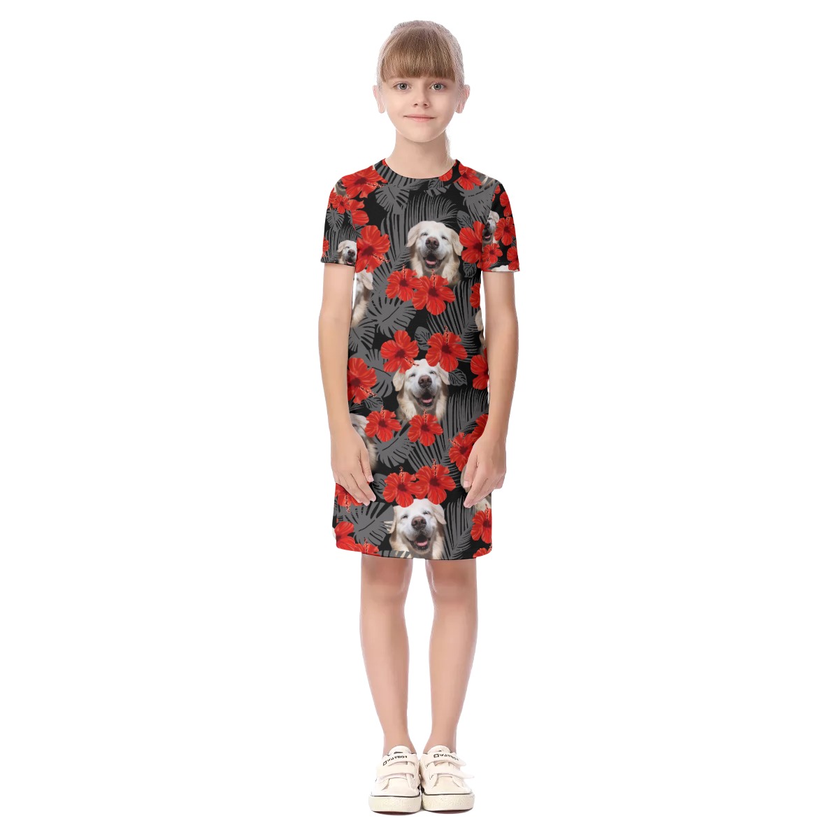 Golden Retriever Dog Aloha Dress For Girls - variant image 1