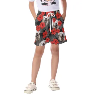 Golden Retriever Dog Kid's Shorts