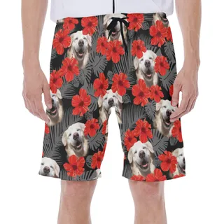 Golden Retriever Dog Beach Shorts For Men