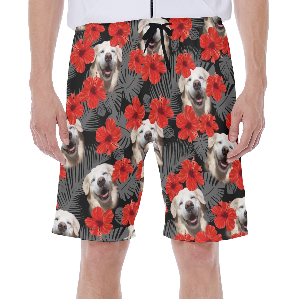 Golden Retriever Dog Beach Shorts For Men - variant image 1