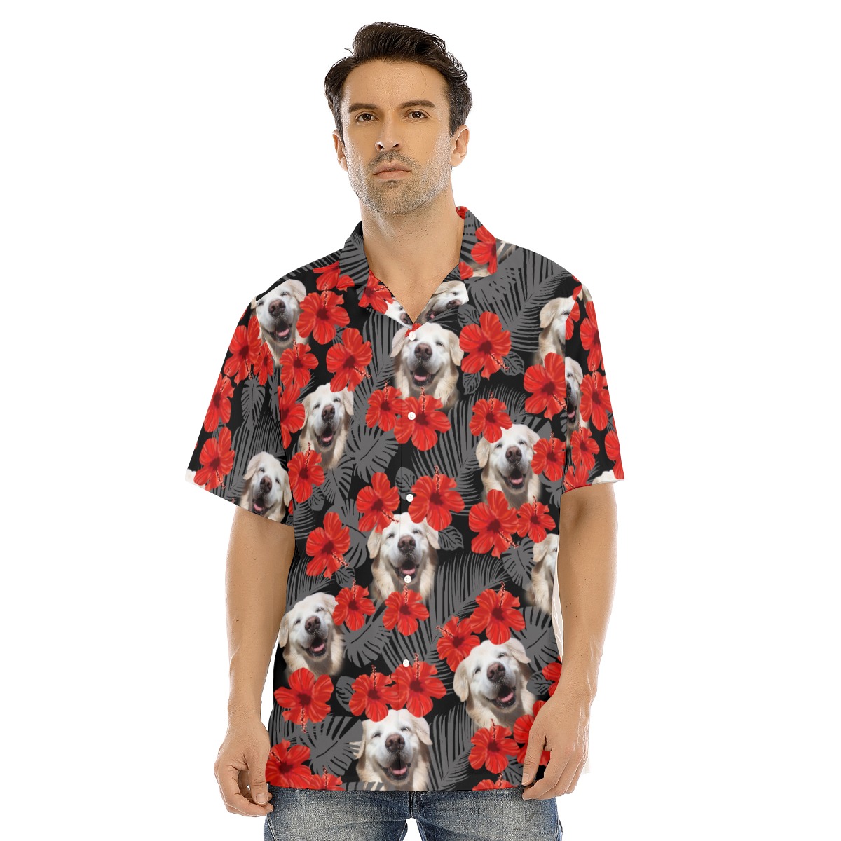 Golden Retriever Hawaiian Shirt For Men - variant image 1