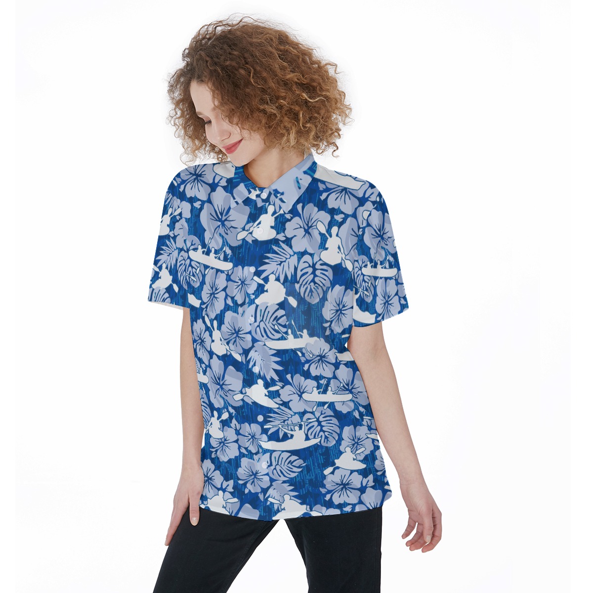 Tropical Kayak Hawaiian Shirt For Women - variant image 1