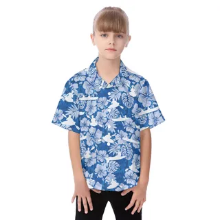 Tropical Kayak Aloha Shirt For Kids