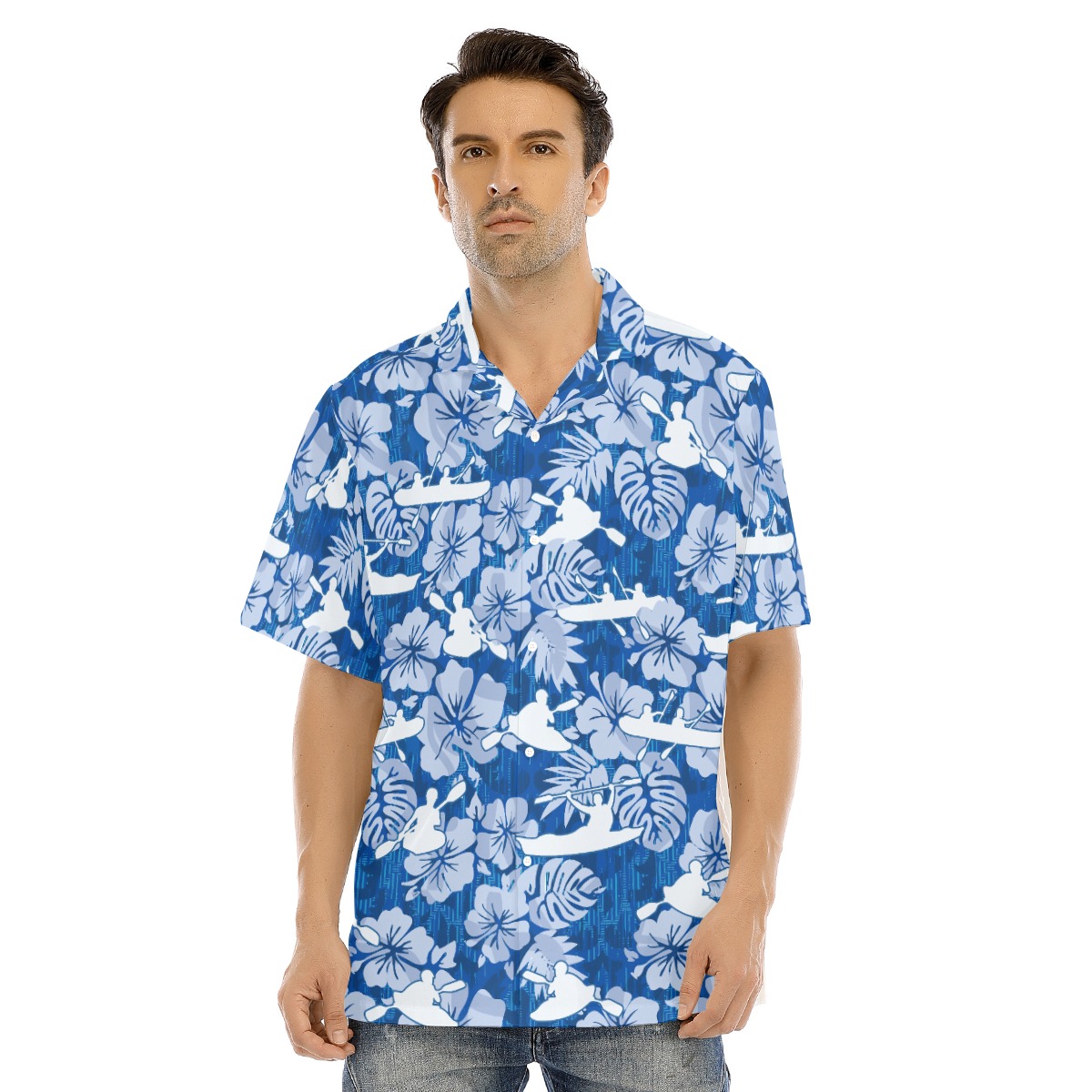 Tropical Kayak Aloha Shirt For Men - variant image 1
