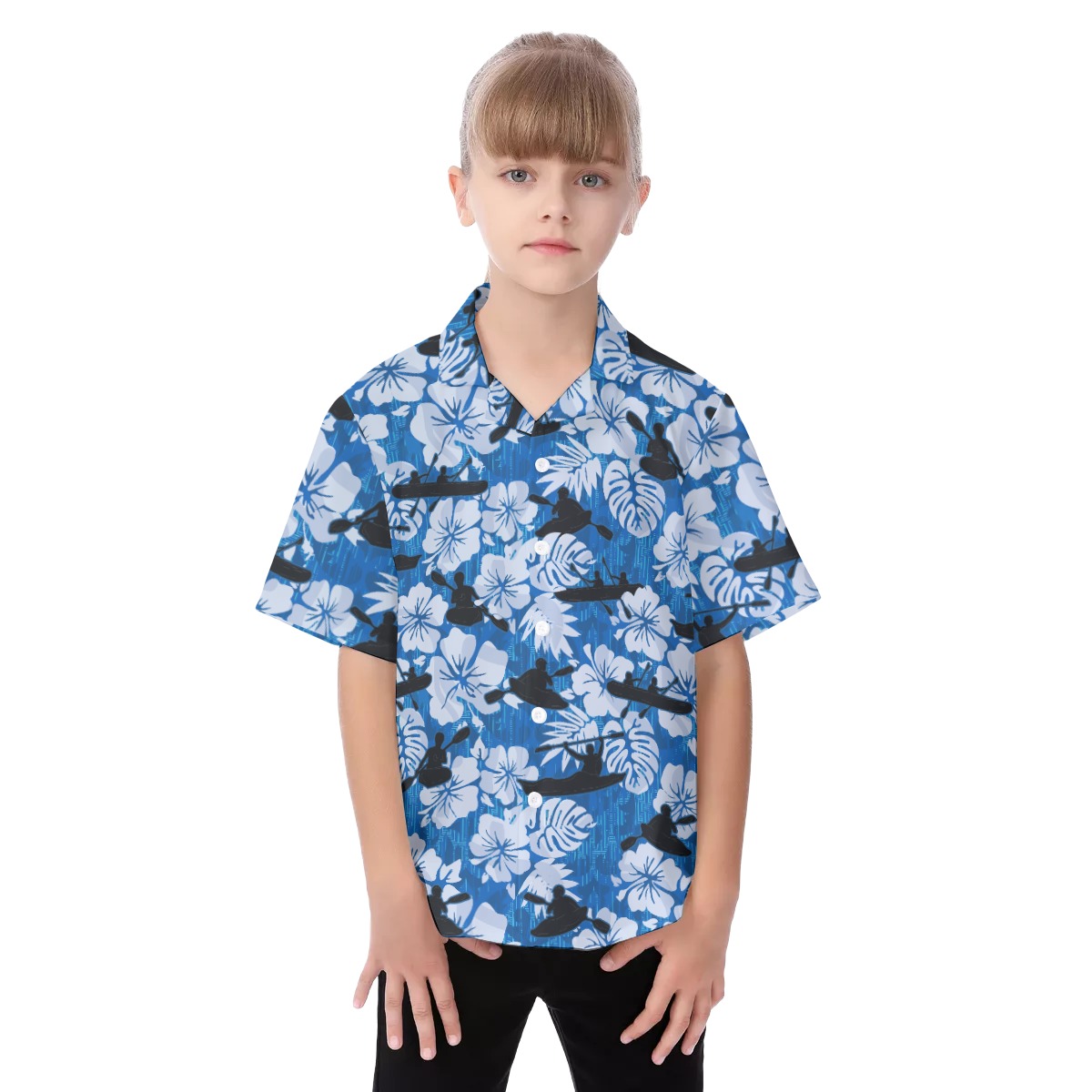 Kayak Tropical Hawaiian Shirt For Kids