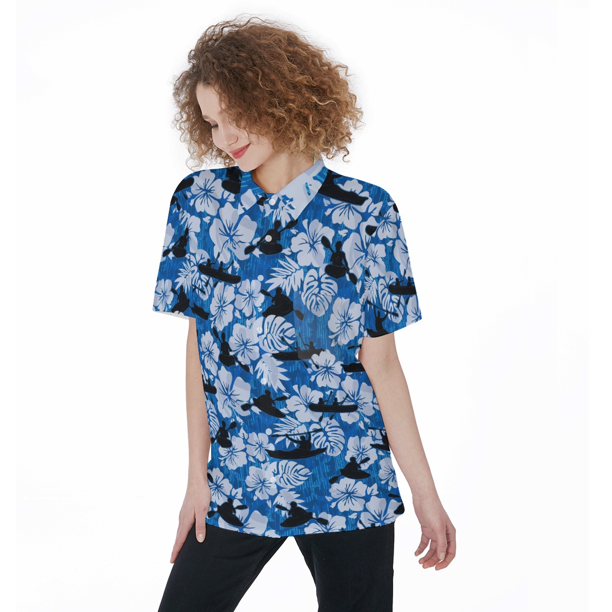 Tropical Kayak Hawaiian Shirt For Women - variant image 1