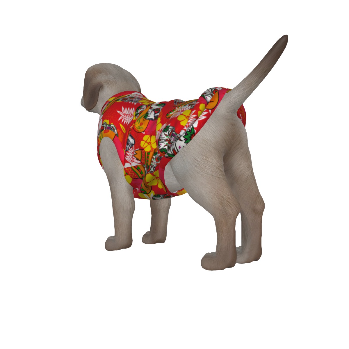Best Tropical Skull Red Dog Hawaiian Shirt