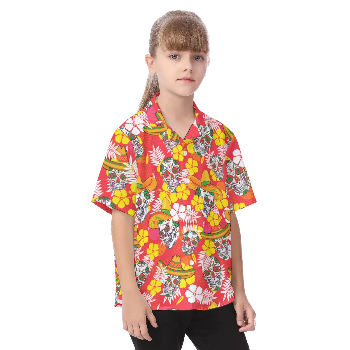 Best Skull Hawaiian Vacation Shirt For Kids