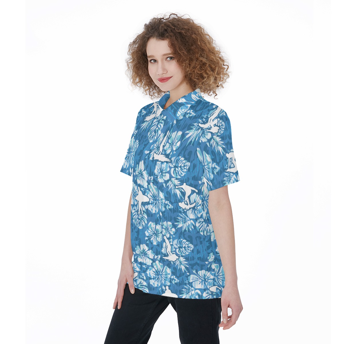 Surfing Hawaiian Shirt For Women