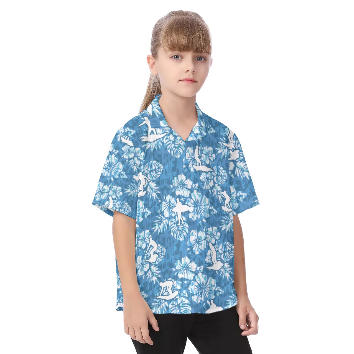 Surfing Aloha Shirt For Kids