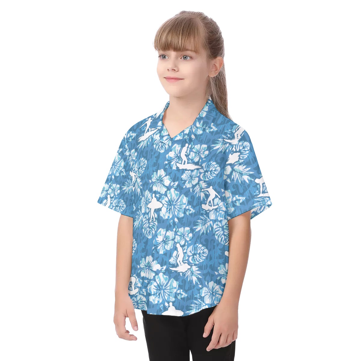 Surfing Aloha Shirt For Kids