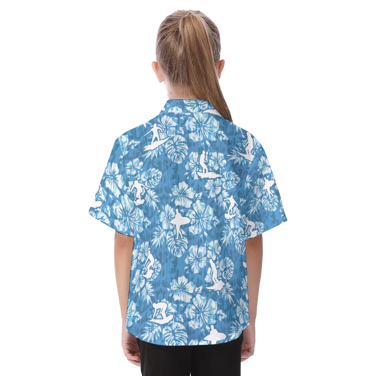Surfing Aloha Shirt For Kids