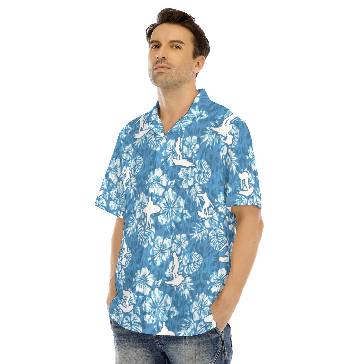 Surfing Hawaiian Shirt For Men