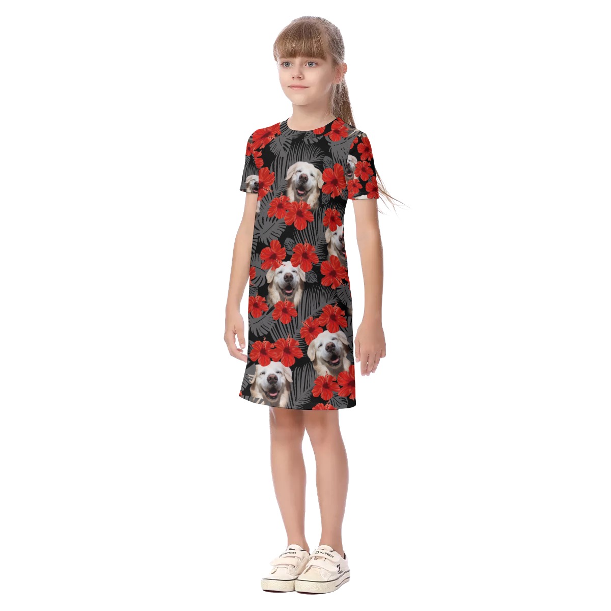 Golden Retriever Dog Aloha Dress For Girls