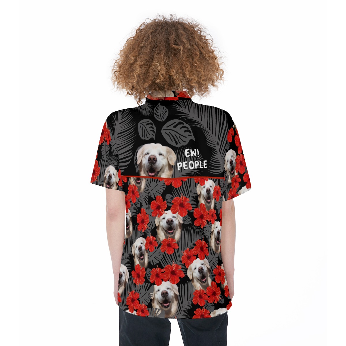 Golden Retriever Aloha Hawaiian Dog Shirt For Women