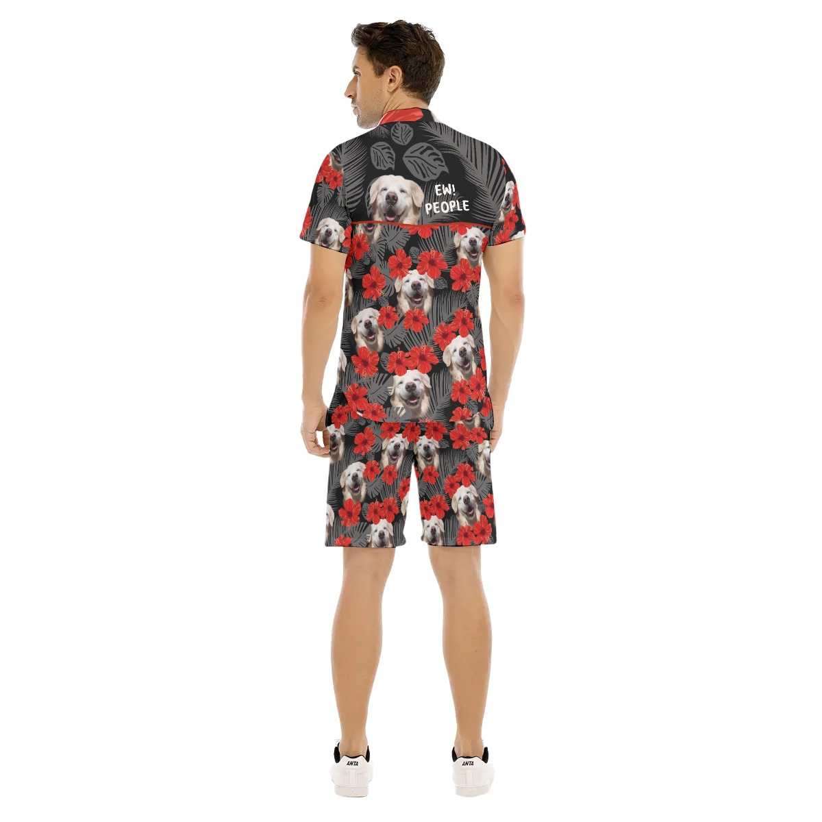Golden Retriever Hawaii Shirt Set For Men