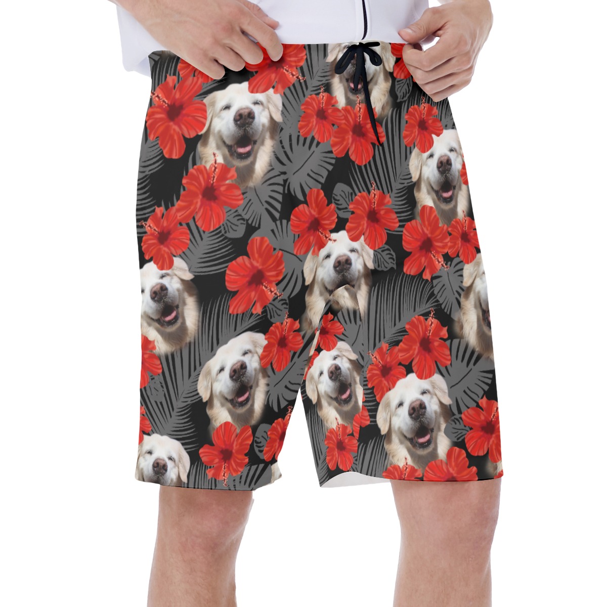 Golden Retriever Dog Beach Shorts For Men