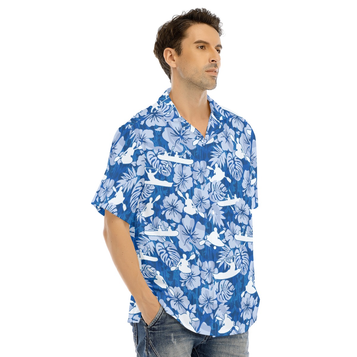 Tropical Kayak Aloha Shirt For Men