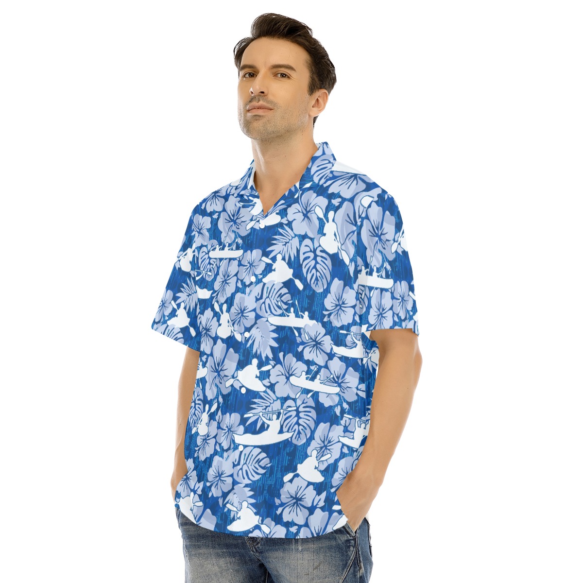 Tropical Kayak Aloha Shirt For Men