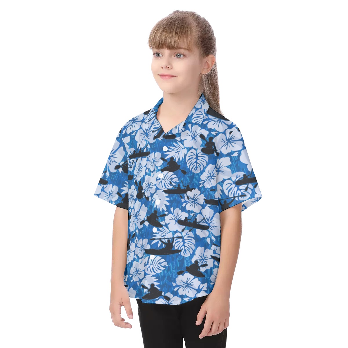 Kayak Tropical Hawaiian Shirt For Kids
