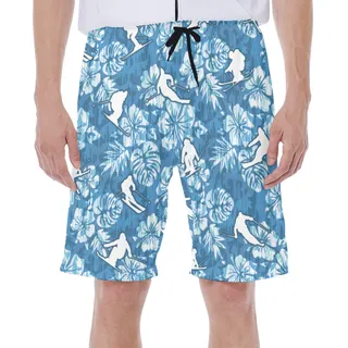 Skiing Aloha Shorts For Men
