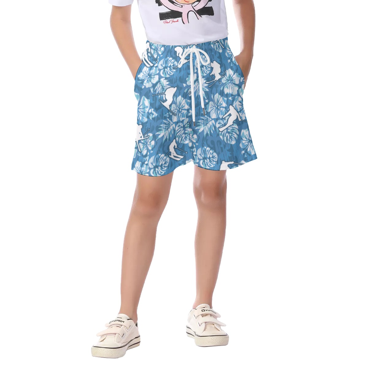 Skiing Beach Shorts For Kids