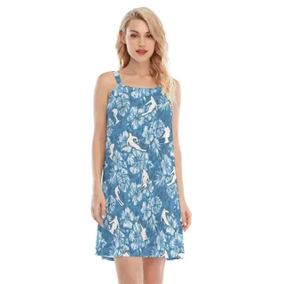 Skiing Aloha Dress For Women