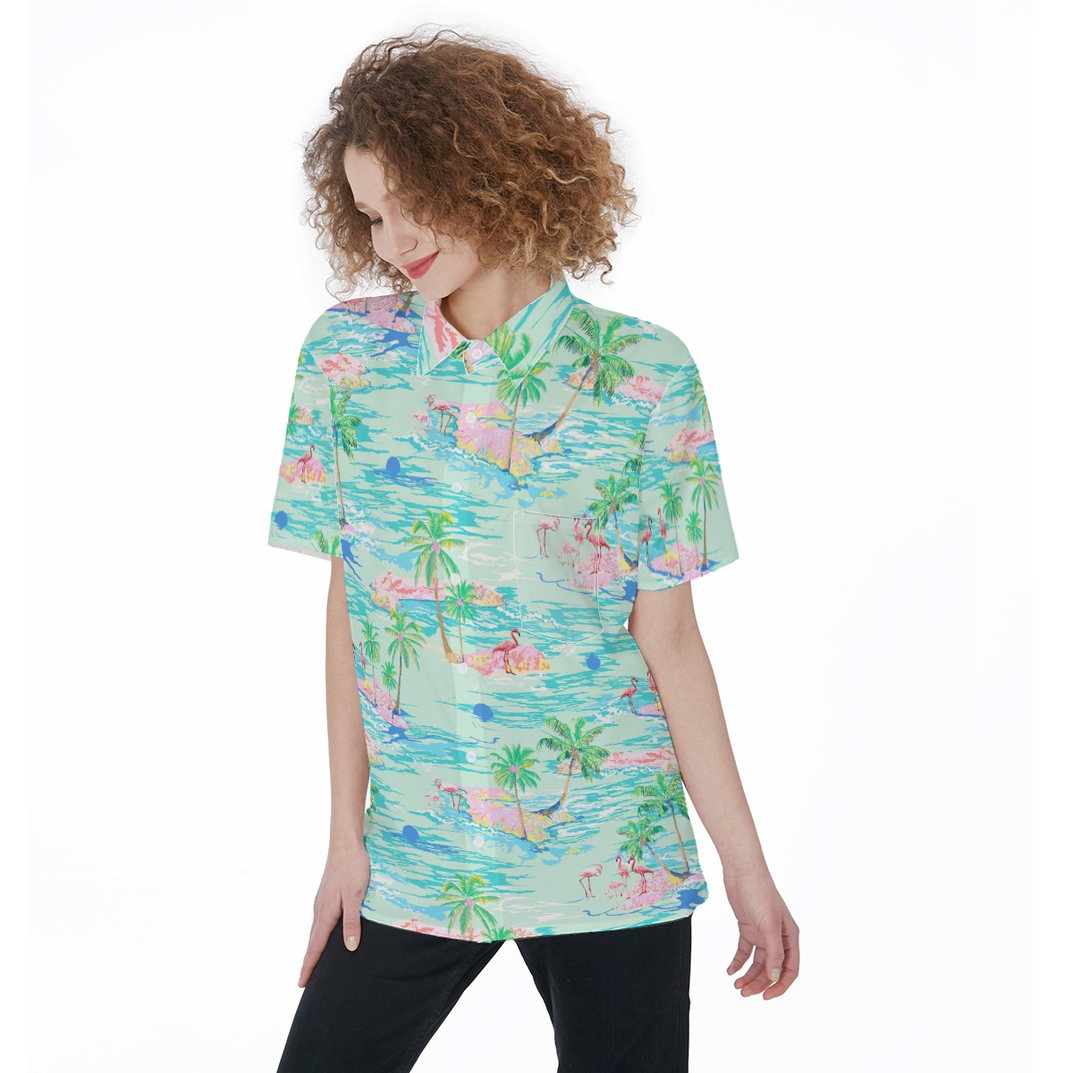 Flamingo Women's Hawaiian Shirt - variant image 1