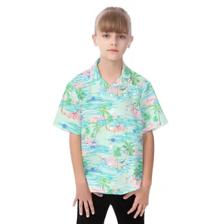 Flamingo Kid's Hawaiian Vacation Shirt