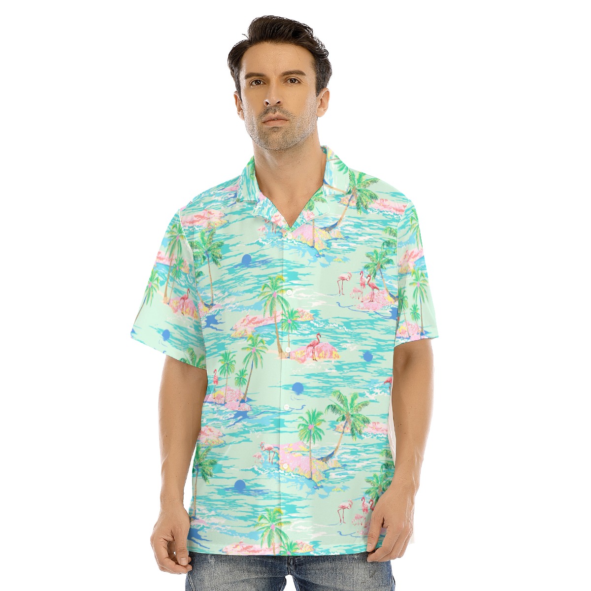 Flamingo Men's Hawaiian Shirt