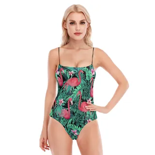 Flamingo Women's Black Cami Tube Top Bodysuit