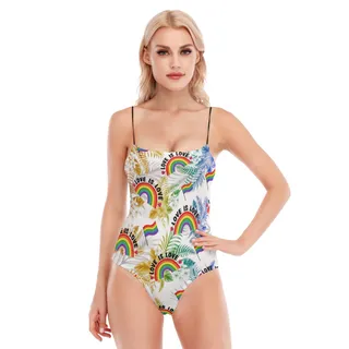 Pride Women's Black Cami Tube Top Bodysuit