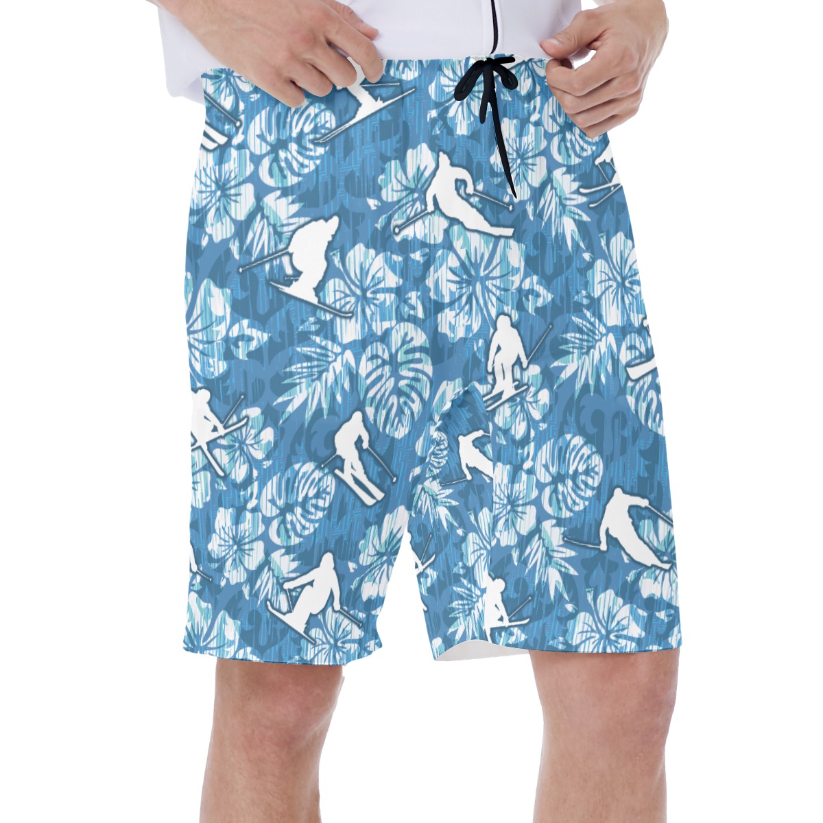 Skiing Aloha Shorts For Men