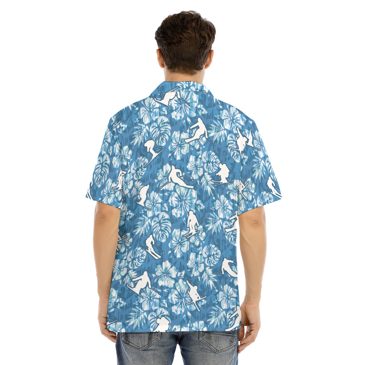 Skiing Hawaiian Shirt For Men