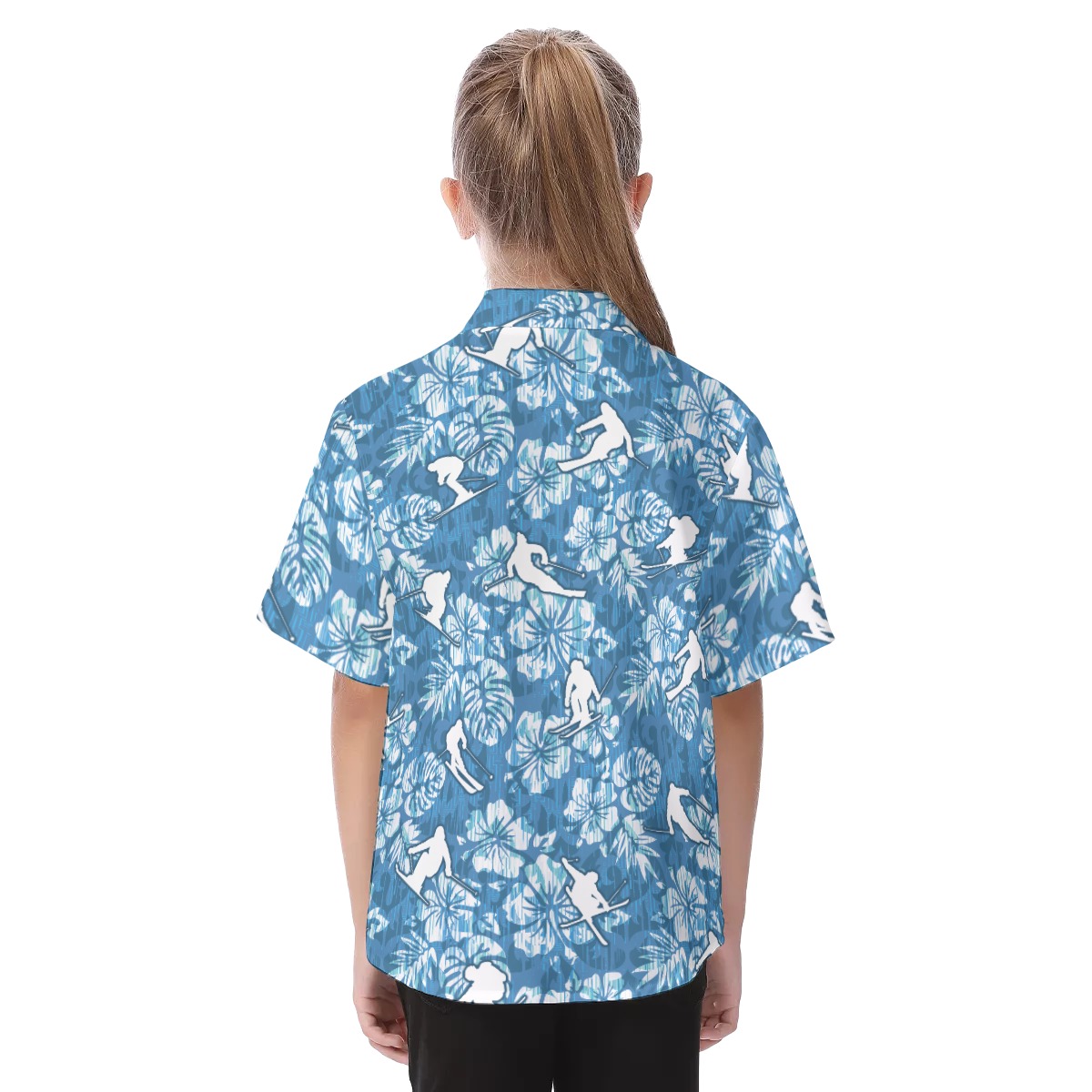 Skiing Tropical Vacation Shirt For Kids