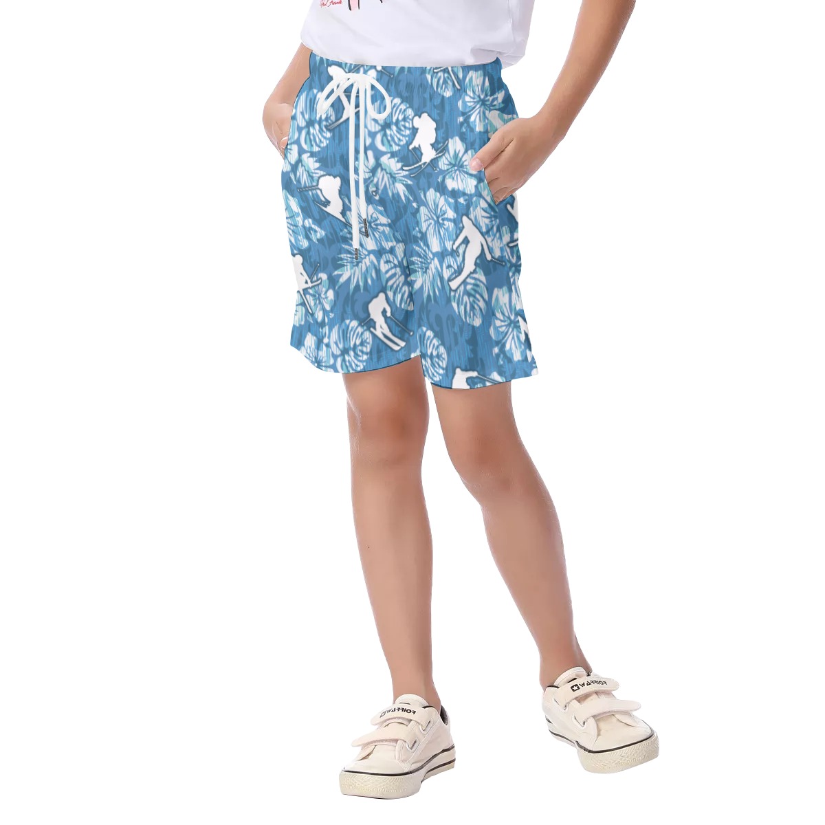 Skiing Beach Shorts For Kids
